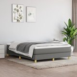 The Living Store Posteljni okvir temno siv 140x190 cm blago - Box Spring Posteljni Okvir, (21516960) Cene