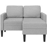 SOFA 2-sjed s ležaljkom u obliku slova L oblak siva 125 cm | shoptok.hr