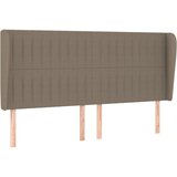 Maison Chic posteljno vzglavje - vzglavna omarica - nočna omarica z ušesi taupe 183x23x118/128 cm blago, (21711284) | Shoptok.si