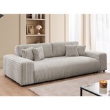Ropez Svijetlo siva sklopiva/s prostorom za odlaganje sofa od samta 260 cm Justin – | shoptok.hr