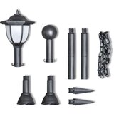 vidaXL Lanac ograda sa 2 LED solarne lampe i 2 stupa | shoptok.hr