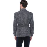 Dewberry K7539 SLIM-FIT MEN'S COAT-PATTERNED NAVY BLUE | shoptok.hr