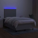  Box spring postelja z vzmetnico LED sv. siva 120x200 cm blago, (20789353) | Shoptok.si