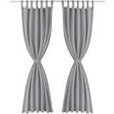 Furnova Zavese iz mikro satena 2 kosa z zankami 140x175 cm sive barve, (21917894) | Shoptok.si