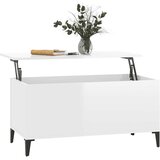  Stolić za kavu sjajni bijeli 90x44,5x45 cm konstruirano drvo | shoptok.hr