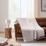 Douceur d intérieur Kremno belo bombažno pregrinjalo 125x150 cm Lilia – | Shoptok.si