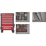 Gedore delavniški voziček wingman s 129 kosi orodja, 7 predalov, 129-delni komplet orodja, vxšxg 1034 x 724 x 470 mm Cene