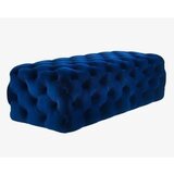 Woody Fashion tabure nilka kapitone pouffe 120 dark blue Cene