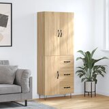  Visoka komoda hrasta sonome 69,5x34x180cm od konstruiranog drva | shoptok.hr