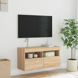  Zidni TV ormarić s LED svjetlima boja hrasta 80x30x40 cm | shoptok.hr