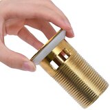 vidaXL Potisni odvod sa zaštitom od prelijevanja zlatni 6,4x6,4x9,1 cm | shoptok.hr