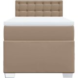  Krevet s oprugama i madrac cappuccino 90x190 cm od umjetne kože | shoptok.hr