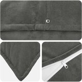  Presvlaka za jastuk HOUTEN Antracit 40 x 145 cm Mikrofibra Flis Slike