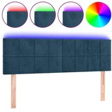  LED uzglavlje tamnoplavo 144x5x78/88 cm baršunasto | shoptok.hr
