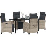 vidaXL Set od 5 kom vrtnih stolica svjetlosiva poli ratan | shoptok.hr