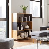 Bessagi Home stoječ regal megy, hrast, črna | Shoptok.si