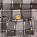 vidaXL Masažni naslanjač bež blago | Shoptok.si