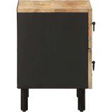 vidaXL Krevetni ormarići 2 kom crni 40x33,5x46cm puno grubo drvo mango | shoptok.hr