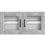  Zidni stakleni ormarić PORTO Betonski sivi 80 x 31 x 40 cm | Eponuda.ba
