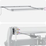  Samodejna retraktibilna tenda rdeče-bela črtasta 450x350 cm, (22146024) | Shoptok.si