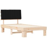  Krevetni okvir s tapiciranim uzglavljem Crna 100 x 200 cm | shoptok.hr