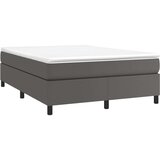 vidaXL Box spring posteljni okvir siv 140x190 cm umetno usnje | Shoptok.si