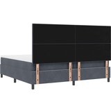  Postelja s vzmetnico Temno siva 200x200 cm Žamet, (22052607) | Shoptok.si