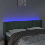  LED posteljno vzglavje temno zeleno 147x16x78/88 cm žamet, (20952028) | Shoptok.si