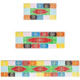Police na zidu 3 pcs Šareni 100 x 20 x 6 cm Čvrsto drvo manga | shoptok.hr