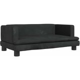  Krevet za pse crni 80 x 45 x 30 cm baršunasti | shoptok.hr
