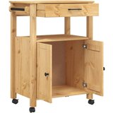vidaXL Kuhinjski voziček MONZA 60x40x90 cm trdna borovina | Shoptok.si