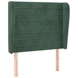 vidaXL Vzglavje z ušesi temno zeleno 83x23x118/128 cm žamet, (20933346) Cene