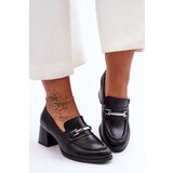 LEMAR Comfortable Leather Pumps Black Damira Cijene
