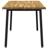  110 x 55 x 75 cm Čvrsto drvo akacije Bijela i crna Pravokutni - Bijela i crna 110 x 55 x 75 cm Živi rub | shoptok.hr
