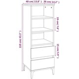  Visoka komoda boja betona 40 x 36 x 110 cm konstruirano drvo | shoptok.hr