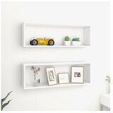  Kockaste zidne police 2 kom bijele 80 x 15 x 26 5 cm od iverice | shoptok.hr