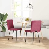 Furnova Jedilni stoli 2 kosa vinsko rdeč žamet, (21950288) | Shoptok.si