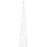  Akrilni ukrasni stožac s LED svjetlima plavi 90 cm | shoptok.hr