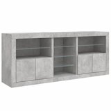  Komoda s LED svjetlima siva boja betona 181,5x37x67 cm | shoptok.hr