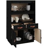  Visoka komoda crni 67 x 40 x 108 5 cm od masivne borovine | shoptok.hr