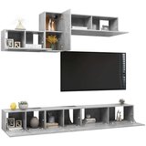  6-dijelni set TV ormarića siva boja betona od iverice | shoptok.hr