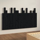 Uzglavlje za krevet Crno 146,5x3x80 cm od masivne borovine | Eponuda.com