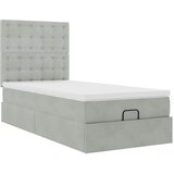  Okvir kreveta s madracima svijetlosivi 90x190cm baršunasti | shoptok.hr