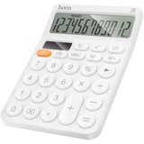 hoco. Digitalni kalkulator 12 mestni na dvojno napajanje bel | Shoptok.si