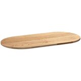 vidaXL Mizna plošča 100x50x2 cm trdna hrastovina ovalna | Shoptok.si
