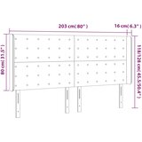  Uzglavlje s ušima crno 203x16x118/128 cm od tkanine | shoptok.hr