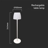  LED prigušiva punjiva stolna lampa LED/2,7W/5V 3000-6000K 1800 mAh bela | Eponuda.com