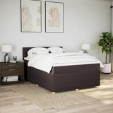  Krevet s oprugama i madracem tamnosmeđi 140 x 190 cm od tkanine | shoptok.hr