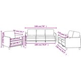  3-dijelni set sofa s jastucima svjetlosivi od tkanine | shoptok.hr