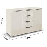 XORA ŠIROKA KOMODA, barve šampanjca | Shoptok.si